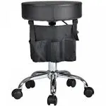 Black Adjustable Hydraulic Rolling Swivel Stool Tattoo Facial Massage Salon