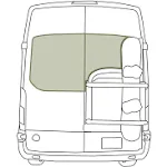 VanEssential Insulated Blackout Rear Door Window Covers Designed for Ford Tra...