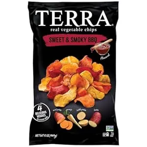 Terra Vegetable Chips, Sweet & Smoky BBQ, 5 oz (Pack of 6)