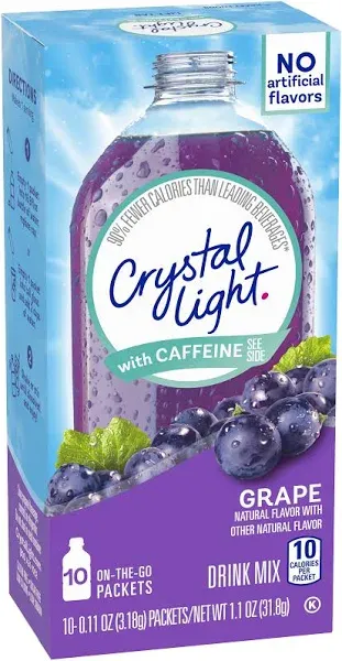 Crystal Light Grape Drink Mix with Caffeine