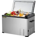 VEVOR Portable Car Refrigerator 42 qt, 12V Portable Freezer with Single Zone, 12/24V DC & 110-240V AC Electric Cooler with -4-68 Cooling Range, for