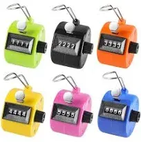 KTRIO Pack of 6 Color Hand Tally Counter