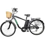 Nakto City Women's 26" Camel, Electric Bike, Black / 250W