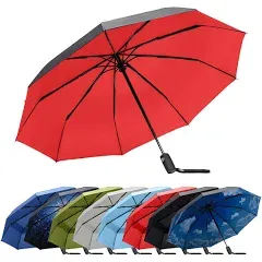 RainPlus Windproof Travel Umbrella - Compact, Automatic, Folding, Small and Portable - Umbrellas For Rain - Car, Backpack, Purse - Waterproof & Wind Resistant - Men and Women