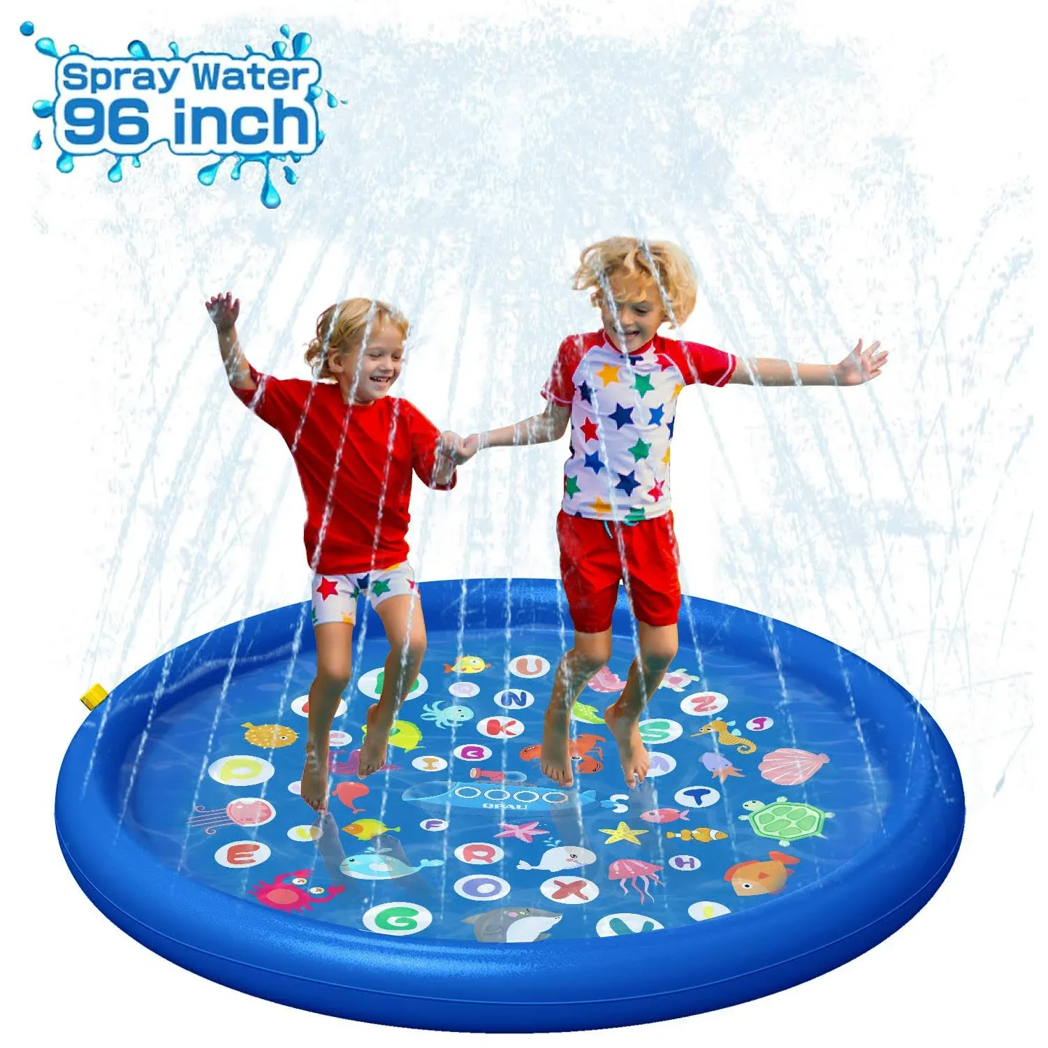 Kids Inflatable Splash Pad Sprinkler Sprays Up to 96 inch Outdoor Swimming Pool