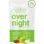 Oats Overnight - Green Apple Cinnamon - 20g Protein, High Fiber Breakfast Shake - Gluten Free, Non GMO Oatmeal 2.6 oz per Meal 8 Pack