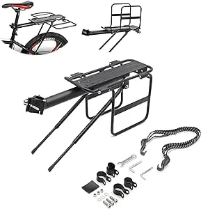 Httmt- Bicycle Rear Rack Fender Luggage Rack Seat w/Metal Adjustable Side Wing P ...