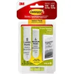 3M Command Picture Hanging Strips Damage Free 4 Medium Pairs 8 Large Pairs White