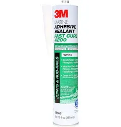 3M Marine Adhesive Sealant 4200 Fast Cure White 3 oz