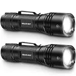 GearLight TAC LED Flashlight Pack 2 Super Bright Compact Tactical Flashlights with High Lumens for Outdoor Activity & Emergency Use