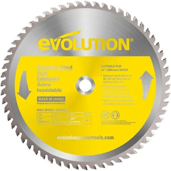 Power Tools 14BLADESS Stainless Steel Cutting Saw Blade, 14-Inch X 90-Tooth