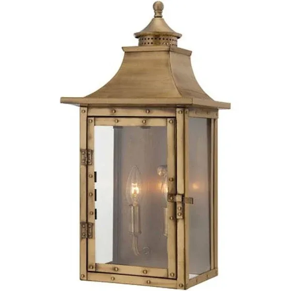 Acclaim Lighting-St. Charles 2-Light Aged Brass Wall Light-8312AB