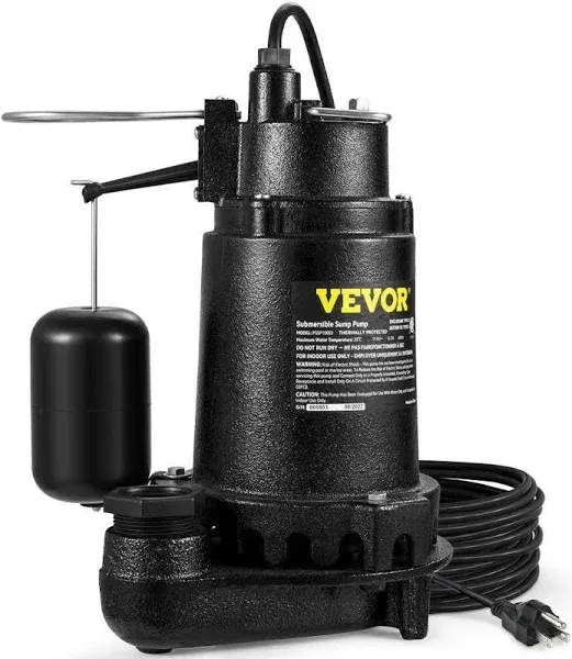 VEVOR 1HP 5600 GPH Submersible Sump Pump