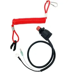 Boat Engine Emergency Stop Switch Safety Tether Lanyard Replacement for Yamaha Tohatsu Honda