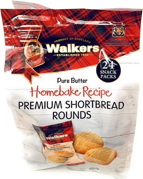 Walkers Premium Shortbread Rounds Snack Packs