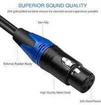 Disino Dual Female XLR to Dual RCA Cable