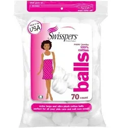 Swisspers Supreme Cotton Balls Jumbo Plus 70 Count