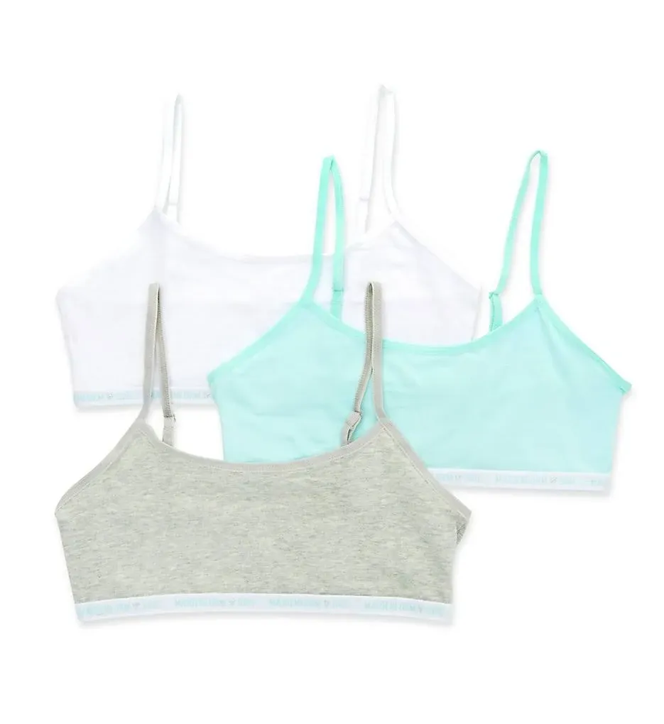 Girls 6-16 Maidenform® 3-Pack Logo Bralettes