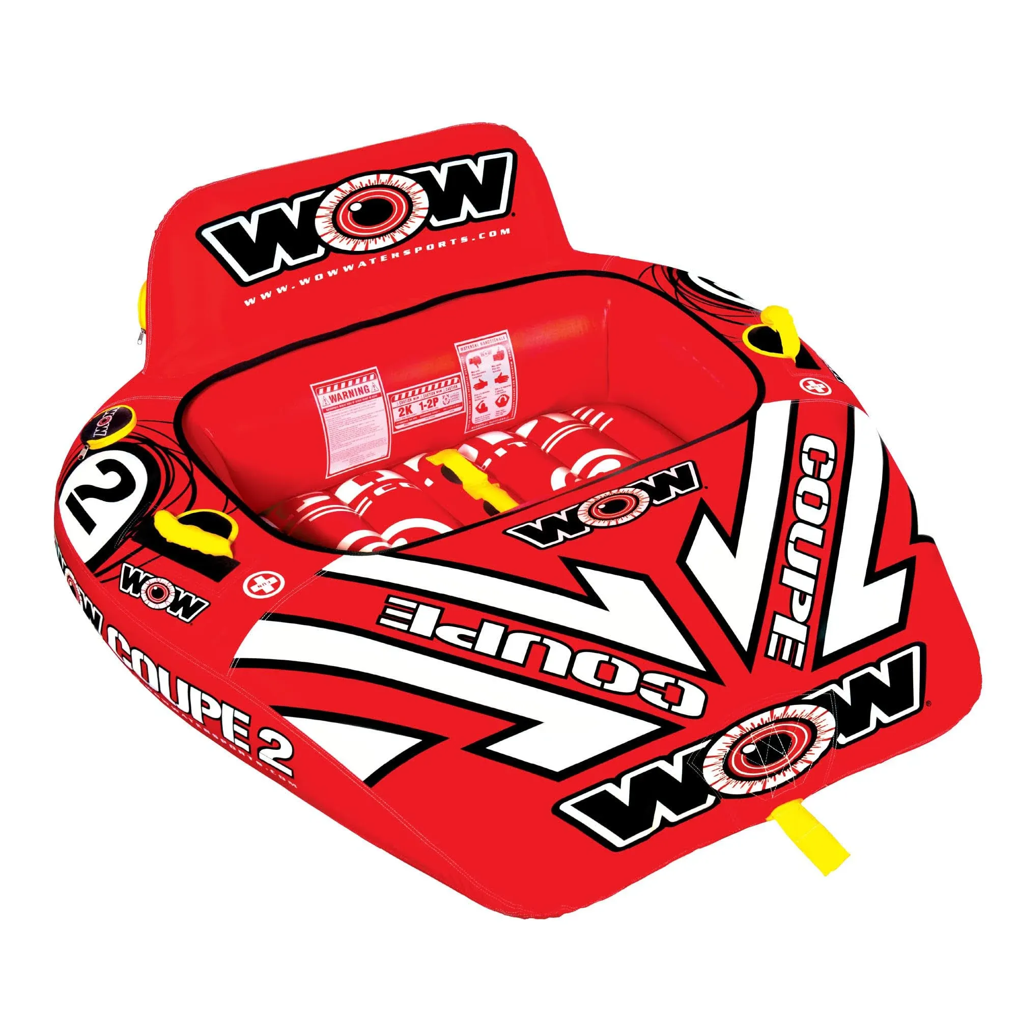 Toy Wow Watersports Coupe Cockpit Towable Tube/Lounger - 2-Person, Red