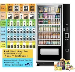 Refrigerated Snack and Drink Combo Vending Machine With 22 Inch Touch Screen