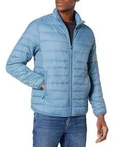 Amazon Essentials Men&#039;s Lightweight Packable Puffer Jacket NWT Gray XS