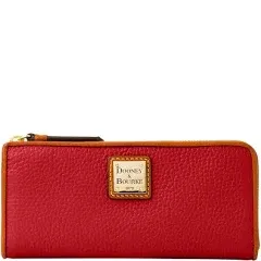 Dooney &amp; Bourke Pebble Grain Zip Clutch Wallet