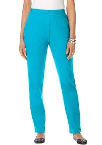 Roaman's Plus Size Women's Straight-Leg Soft Knit Pant