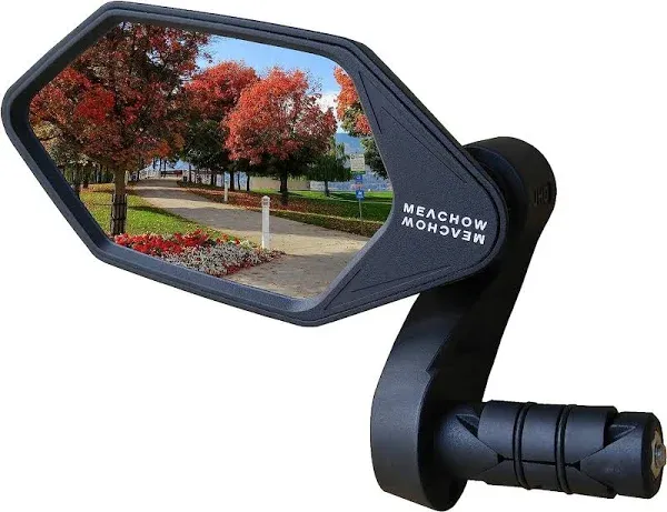 MEACHOW New Bar End Bike Mirror, Crystal UHD Automotive Glass Lens E-Bike Mir...