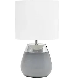 Simple Designs 14" Metal Touch Table Lamp