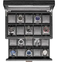 Rothwell 20 Slot Leather Watch Box