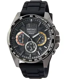 Seiko Conceptual Chronograph Quartz Black Dial Men's Watch SSB349P1