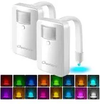 Chunace 2 Pack 16-Color Motion Activated Detection Toilet Night Lights