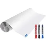 White Board Sticker Whiteboard Paper Upgrade PET-No Ghost 1.45x11ft Super Sticky Stain-proof Dry Erase Film Self Adhesive Wall Paper Roll for