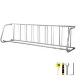 9 Holders Floor Bike Rack Single-side Storage Streets Mount Bicycle Parking