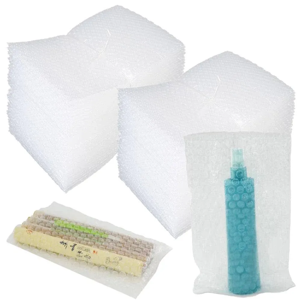 100 Pcs Bubble Pouch Wraps, 6&#039;&#039;x10&#039;&#039; Clear Bubble Out Bags for Packing, Doubl...