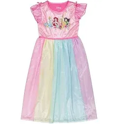 Toddler Girl Disney Princess Cinderella, Ariel, Rapunzel, & Mulan Party Fantasy Nightgown