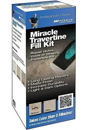 Miracle Sealants Miracle Travertine / Limestone Chip & Crack Fill Repair Kit