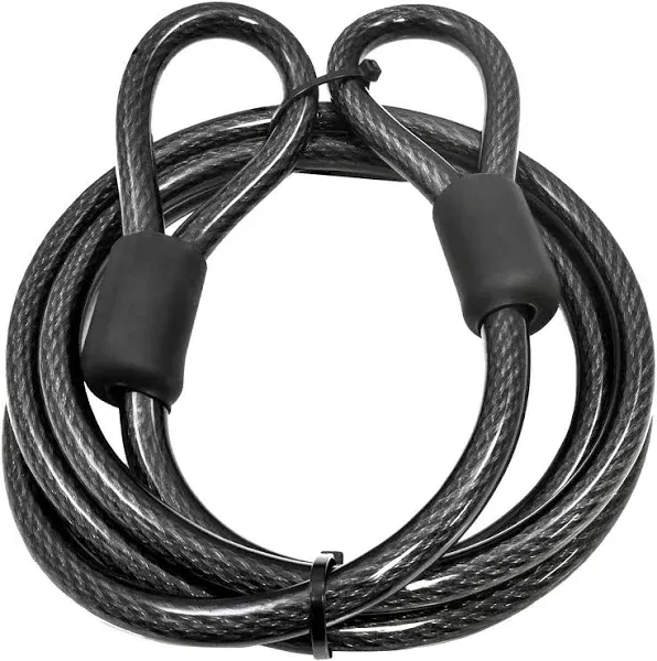 12mm (1/2 inch) Heavy-Duty Cable, Vinyl Coated Braided Steel with Sealed Loop...