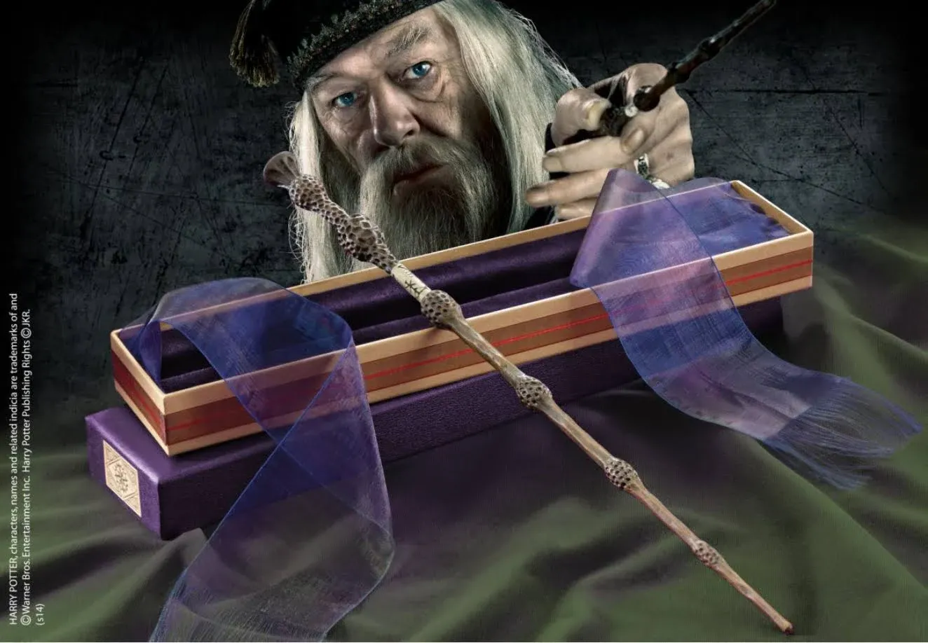 Harry Potter Dumbledore Wand In Ollivander&#039;s Box Collection Boxed Gifts