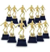 Juvale 12 Pack Small Gold Soccer Trophies