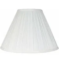 Urbanest Softback Empire Box Pleat Lampshade, Faux Silk, 6x14x9", Off White, Spider