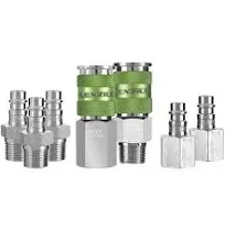 Flexzilla A53657FZ Pro High Flow Coupler  Plug Kit 3/8In Npt 1/4In Body 7 Pc