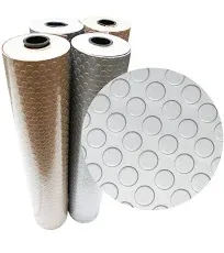 Rubber-Cal Coin Grip Metallic PVC Flooring