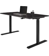 Realspace Magellan Pneumatic Height-Adjusta<wbr/>ble Standing Desk, 60&#034;W, Espresso