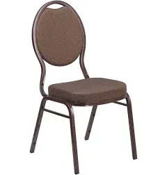 Flash Furniture Hercules Series Teardrop Back Stacking Banquet Chair Patterned Fabric FD-C04