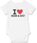 The Children&#039;s Place Baby Single Short Sleeve 100% Cotton Bodysuits I Heart M...