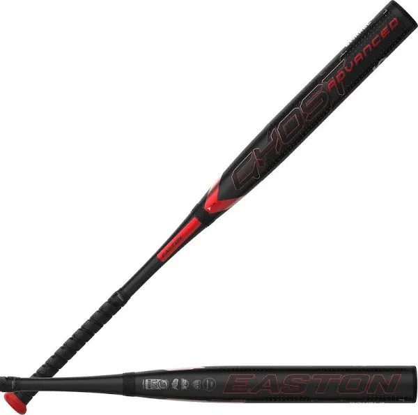 New 2024 Easton Ghost Advanced -11 Fastpitch Softball Bat Black/Red EFP4GHAD11