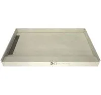 WonderFall Trench 42 x 72 Single Curb Shower Pan Left Drain - Bed Bath & Beyond - 10124469