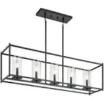 Kichler Crosby 5 Light Linear Chandelier Black 43995BK