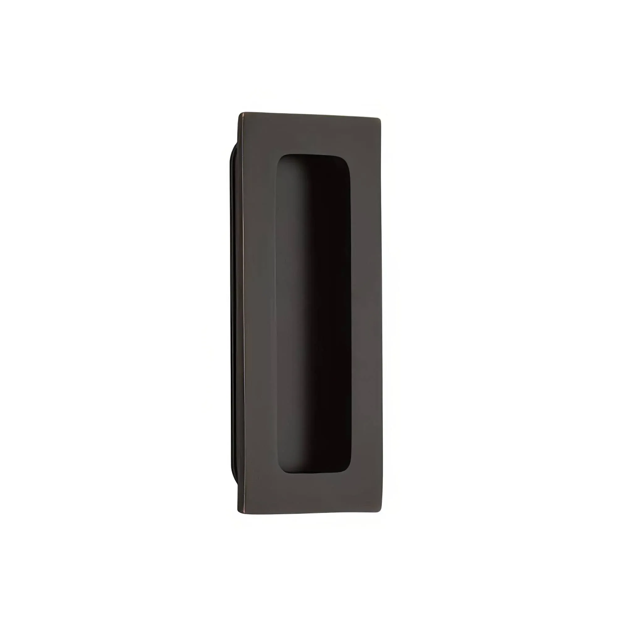 Emtek 220304US10B 4 in. Modern Rectangular Flush Pull, Oil Rubbed Bronze